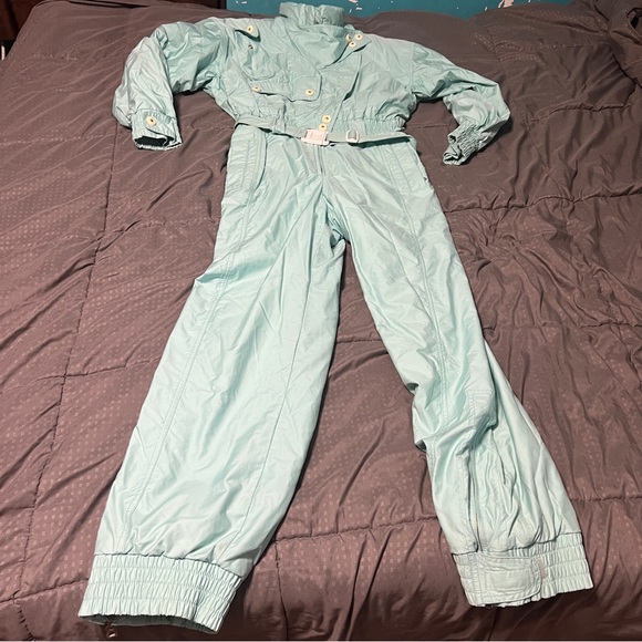Vintage Bogner Ladies Ski Suit Size 12 Snow Suit Ski Outfit Outer Wear Teal